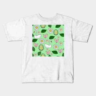 Cute Forest Animals Pattern Seamless Kids T-Shirt